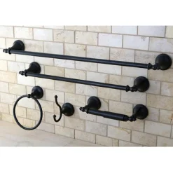 Online Naples Collection 5-Piece Towel Bar Bath Hardware Set Towel Rings|Accessory Packages