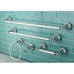 Online Naples Collection 5-Piece Towel Bar Bath Hardware Set Towel Rings|Accessory Packages