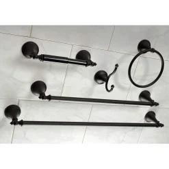 Clearance Naples 5-Piece Bathroom Accessory Set in Black Accessory Packages