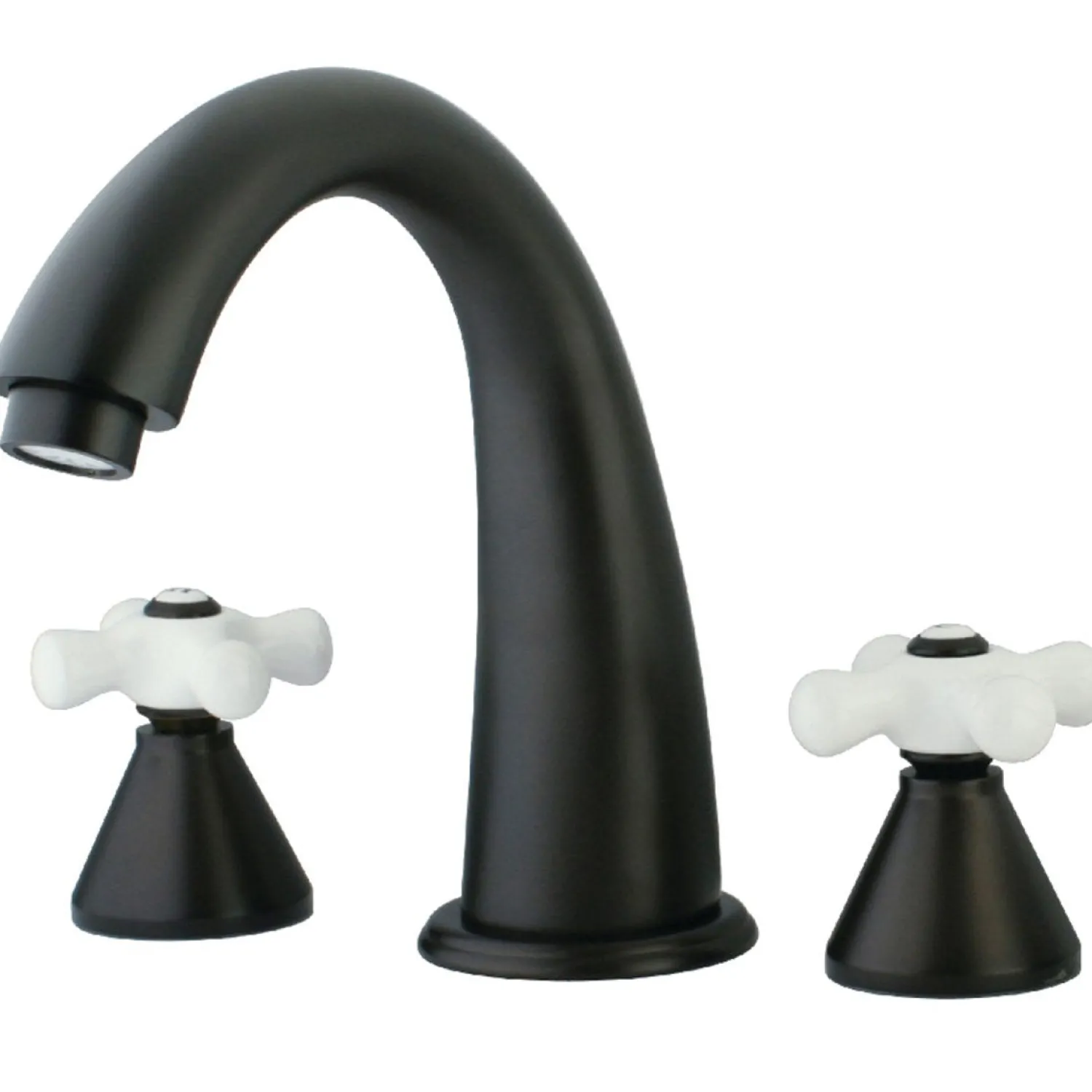 Hot Naples Roman Tub Filler with Porcelain Cross Handle Tub Faucets
