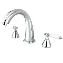 Discount Naples Roman Tub Filler with Two Handle Tub Faucets