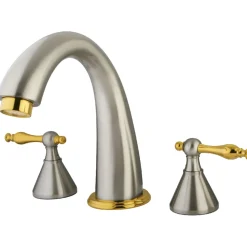 Hot Naples Roman Tub Filler with Metal Lever Handle Tub Faucets