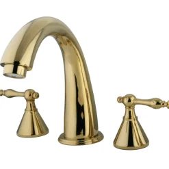 Hot Naples Roman Tub Filler with Metal Lever Handle Tub Faucets