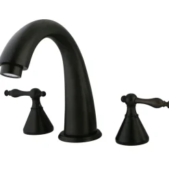 Hot Naples Roman Tub Filler with Metal Lever Handle Tub Faucets