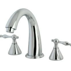 Hot Naples Roman Tub Filler with Metal Lever Handle Tub Faucets