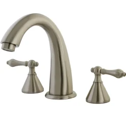 Naples Solid Brass Roman Tub Filler with Two Handle Tub Faucets
