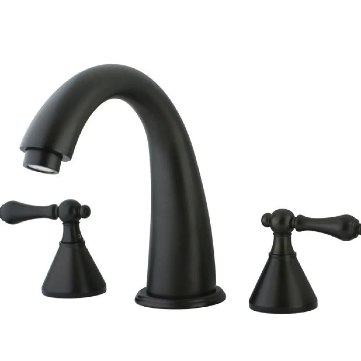 Naples Solid Brass Roman Tub Filler with Two Handle Tub Faucets