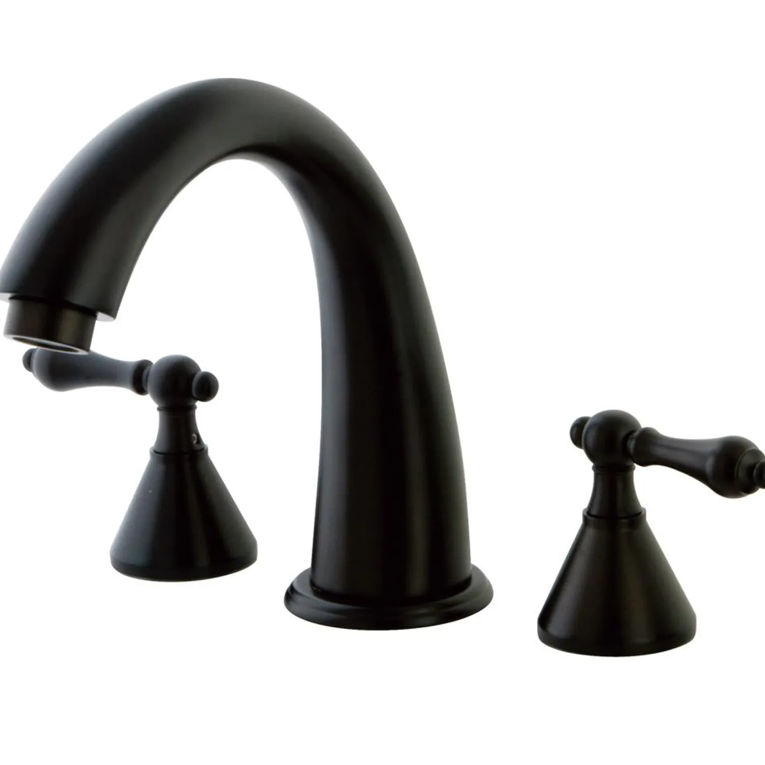 Naples Solid Brass Roman Tub Filler with Two Handle Tub Faucets