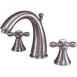 Naples 8" to 16" Widespread Two Handle Lavatory Faucet with Brass Pop-up 8" Widespread