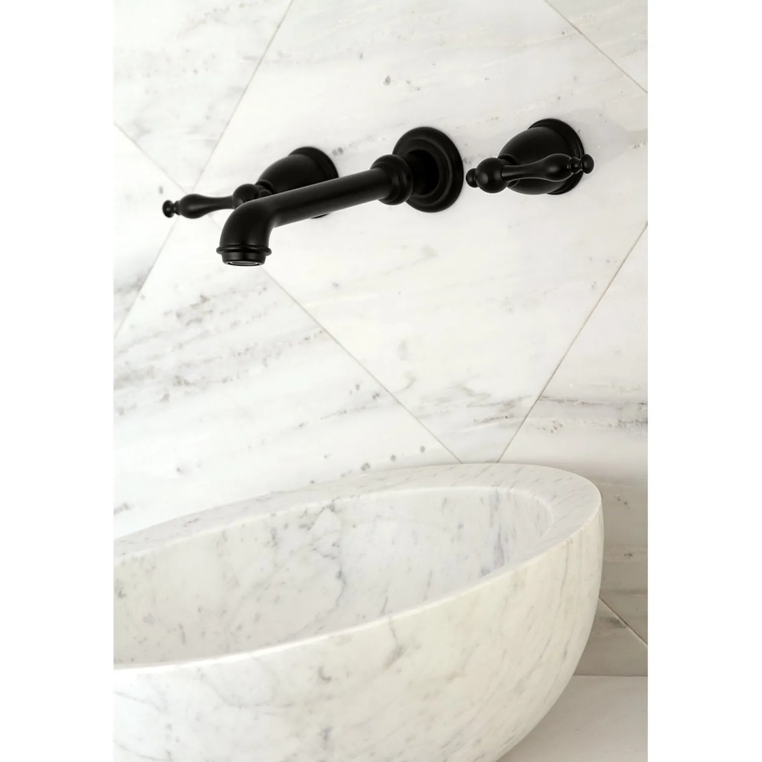Naples Two-Handle Wall Mount Bathroom Faucet Wall Mount