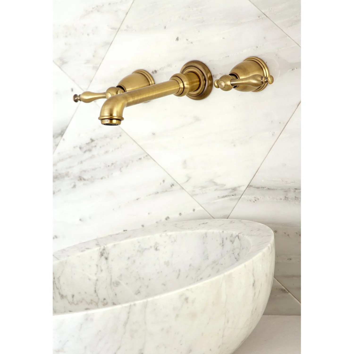 Naples Two-Handle Wall Mount Bathroom Faucet Wall Mount