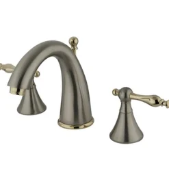 Best Naples Two Handle Deck Mount 8" to 16" Widespread Lavatory Faucet with Brass Pop-up 8" Widespread