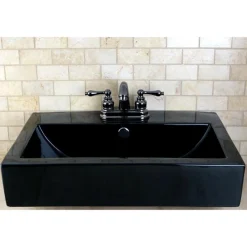 Discount NB5610AL Water Onyx 4 inch Centerset Lavatory Faucet with ABS/Brass Pop up Drain in Black Nickel 4" Center Set