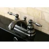 Clearance NB2600KL Water Onyx 4 inch Centerset Lavatory Faucet with ABS/Brass Pop up Drain in Black Nickel 4" Center Set