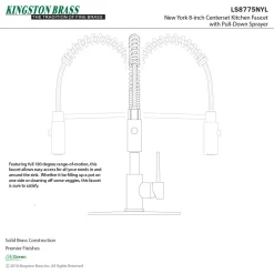Hot New York Gourmetier Single-Handle Pull-Down Kitchen Faucet Single Hole