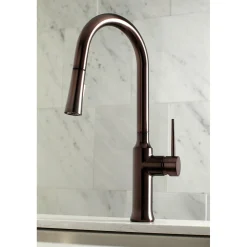 Outlet New York Gourmetier Deck Mount Single-Handle Pull-Down Kitchen Faucet Single Hole