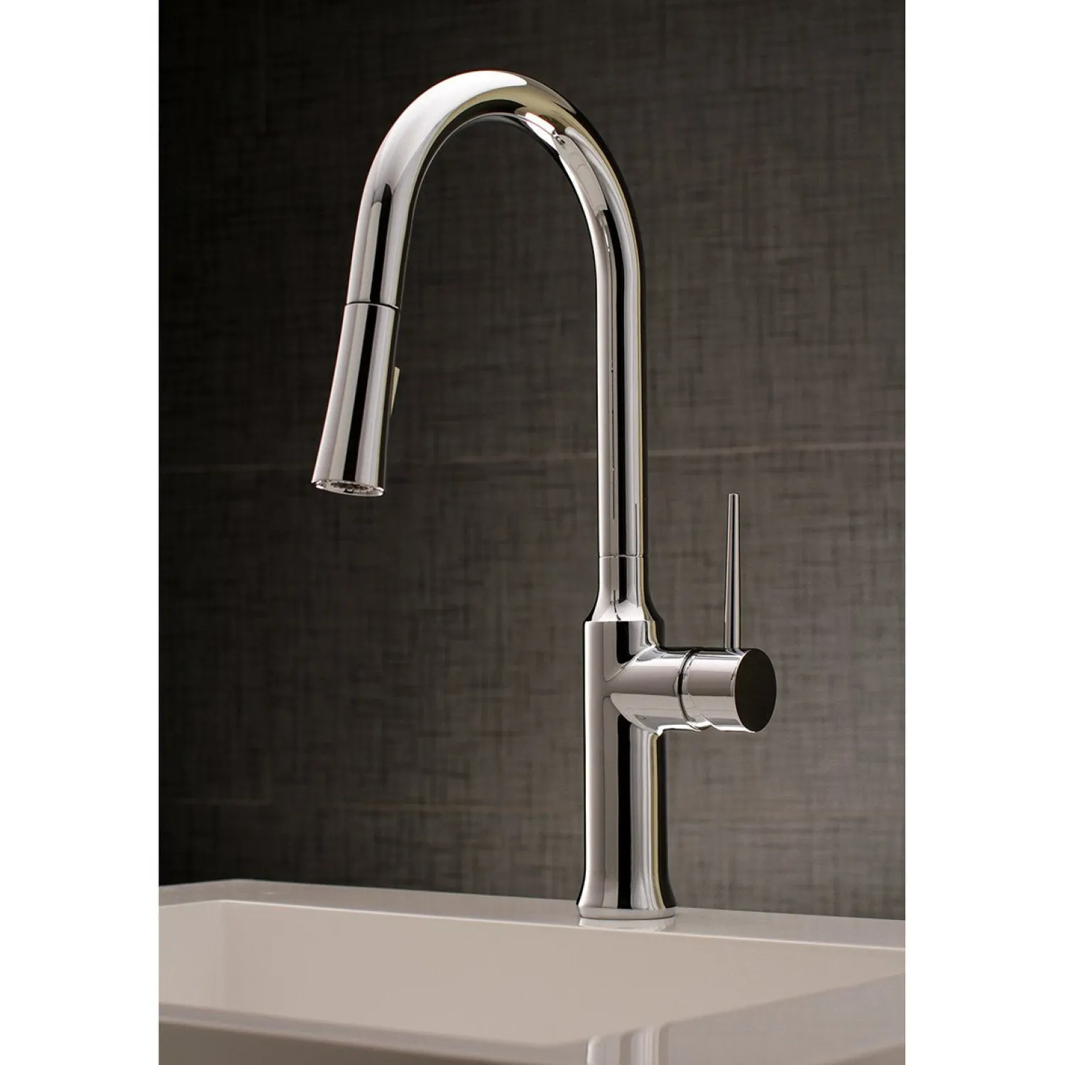 Outlet New York Gourmetier Deck Mount Single-Handle Pull-Down Kitchen Faucet Single Hole