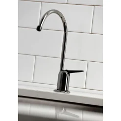 New NK6190 Water Onyx Single-Handle Cold Water Filtration Faucet in Bright Black Stainless Steel Single Hole