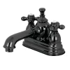 Discount NS7010AX Water Onyx 4-Inch Centerset Bathroom Faucet with Brass Pop-Up in Bright Black Stainless Steel 4" Center Set