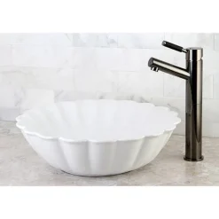Outlet NS8410DKL Water Onyx Single Handle Vessel Sink Faucet with Anti-Slide Handle Sleeve Less Pop up and Plate in Black Nickel Vessel Faucets