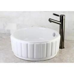 Outlet NS8410DKL Water Onyx Single Handle Vessel Sink Faucet with Anti-Slide Handle Sleeve Less Pop up and Plate in Black Nickel Vessel Faucets