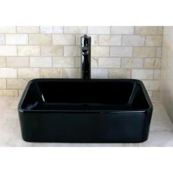 Outlet NS8410DKL Water Onyx Single Handle Vessel Sink Faucet with Anti-Slide Handle Sleeve Less Pop up and Plate in Black Nickel Vessel Faucets