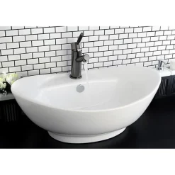 Discount NS8420DKL Water Onyx Single Handle Lavatory Faucet with Anti-Slide Handle Sleeve and Brass Pop up Drain in Black Nickel 4