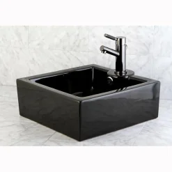 Discount NS8420DKL Water Onyx Single Handle Lavatory Faucet with Anti-Slide Handle Sleeve and Brass Pop up Drain in Black Nickel 4