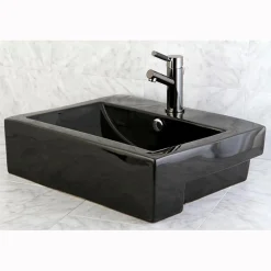 Discount NS8420DKL Water Onyx Single Handle Lavatory Faucet with Anti-Slide Handle Sleeve and Brass Pop up Drain in Black Nickel 4