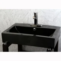 Discount NS8420DKL Water Onyx Single Handle Lavatory Faucet with Anti-Slide Handle Sleeve and Brass Pop up Drain in Black Nickel 4