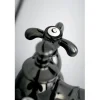 NS7000TX Water Onyx 4 Inch Centerset Lavatory Faucet with Cross Handles and Brass Pop up Drain in Black Nickel 4" Center Set
