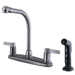 Online NuvoFusion 8" Center High-Arch Kitchen Faucet Faucets With Side Spray