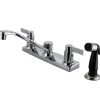NuvoFusion FB2122NDL 8-Inch Centerset Kitchen Faucet with Side Sprayer Faucets With Side Spray