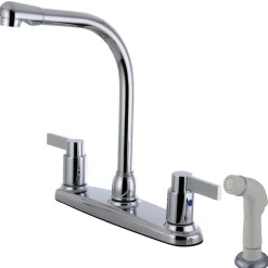 Best NuvoFusion 8-Inch Center High-Arch Kitchen Faucet Faucets With Side Spray