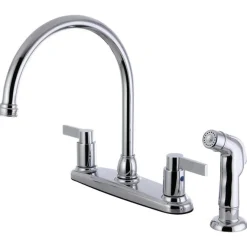 Best NuvoFusion 8-Inch Centerset Kitchen Faucet with Side Sprayer Faucets With Side Spray