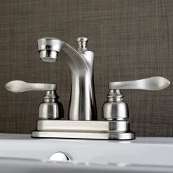 NuWave French Deck Mount 4" Centerset Bathroom Faucet 4" Center Set