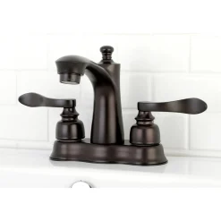 Outlet NuWave French 4-Inch Centerset Deck Mount Bathroom Faucet 4