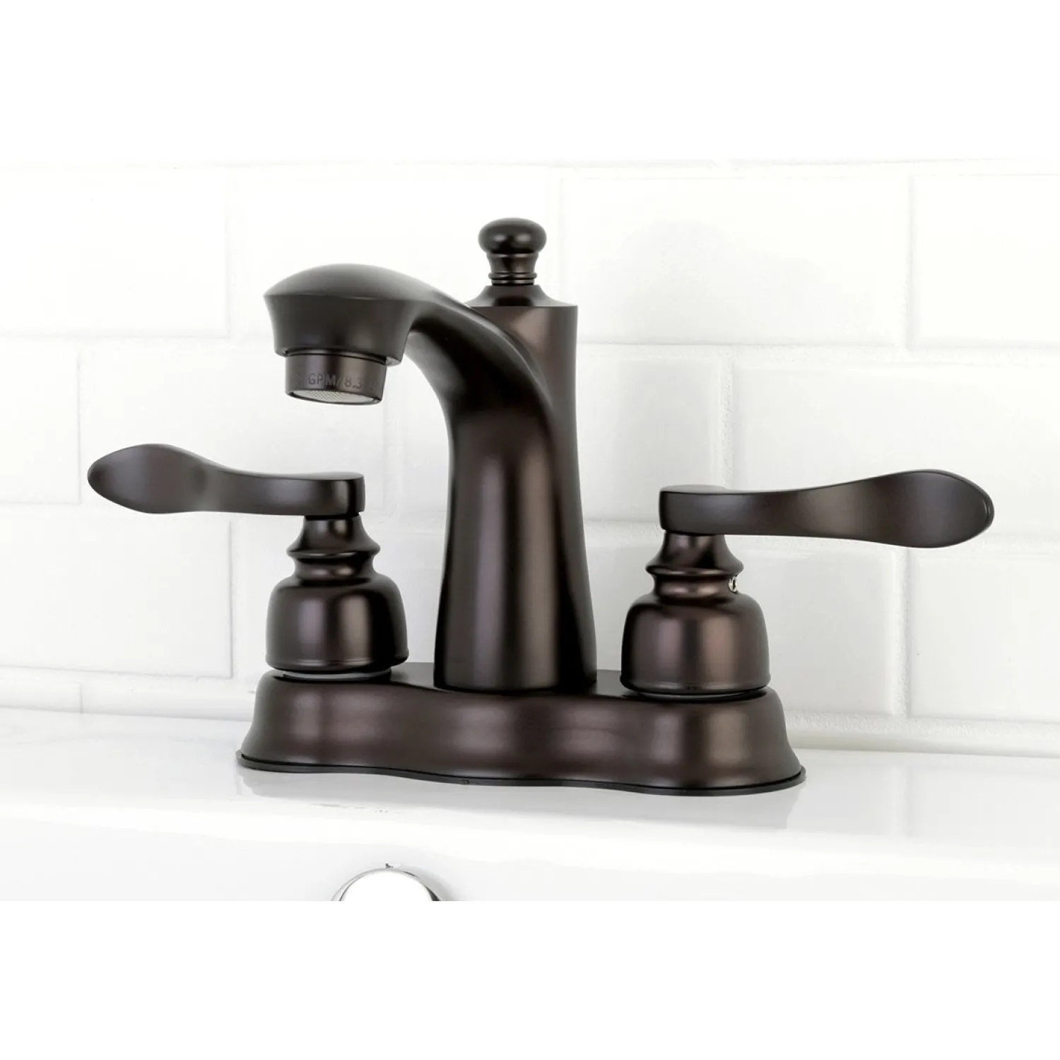 Outlet NuWave French 4-Inch Centerset Deck Mount Bathroom Faucet 4" Center Set