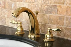 New NuWave French Widespread Lavatory Faucet with ABS/Brass Pop-up Tub Faucets