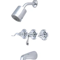 Sale Nuwave French Three Handle Tub and Shower Faucet Tub & Shower Sets