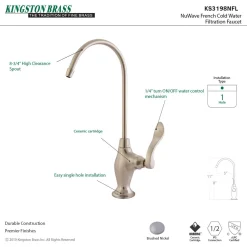Best NuWave French Single Handle Water Filtration Faucet Single Hole