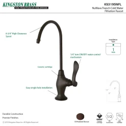 Best NuWave French Single Handle Water Filtration Faucet Single Hole