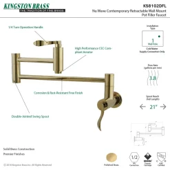 Sale NuWave Wall Mount Pot Filler Kitchen Faucet Wall Mounted Kitchen Faucets|Single Hole