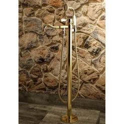 Paris Freestanding Tub Faucet with Hand Shower and Single Handle Free Standing Tub Fillers|Tub Faucets