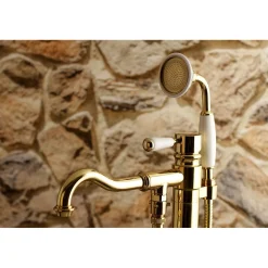 Paris Freestanding Tub Faucet with Hand Shower and Single Handle Free Standing Tub Fillers|Tub Faucets