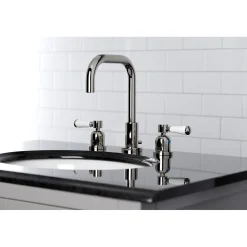 Discount Paris Widespread Bathroom Faucet with Brass Pop-Up 8