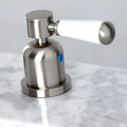 Discount Paris Widespread Bathroom Faucet with Brass Pop-Up 8
