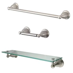 Clearance 3-Piece Bathroom Accessories Set in Brushed Nickel Accessory Packages