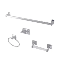 Clearance 4-Piece Bathroom Accessory Set in Polished Chrome Accessory Packages