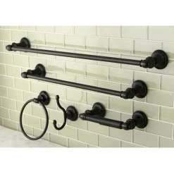 Outlet Provence Collection 5-Piece Towel Bar Bath Hardware Set Towel Rings|Accessory Packages